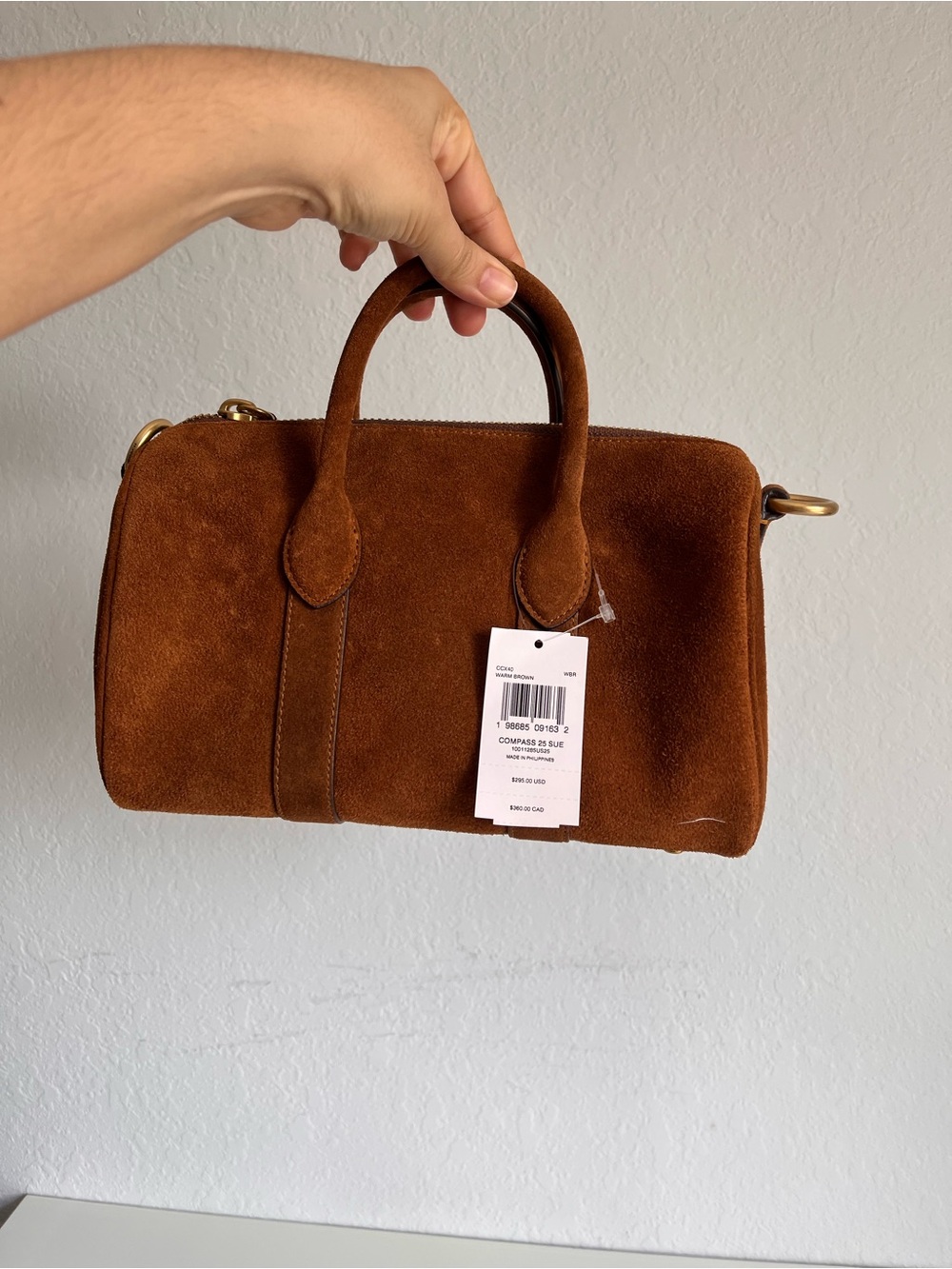 Coach Compass 25 Suede with Gold Hardware - Picture 6 of 12